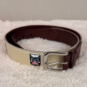 Boston Scott Golf canvas leather belt-34